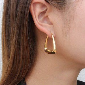 14k Gold Hoop Earrings|Chunky Hoop